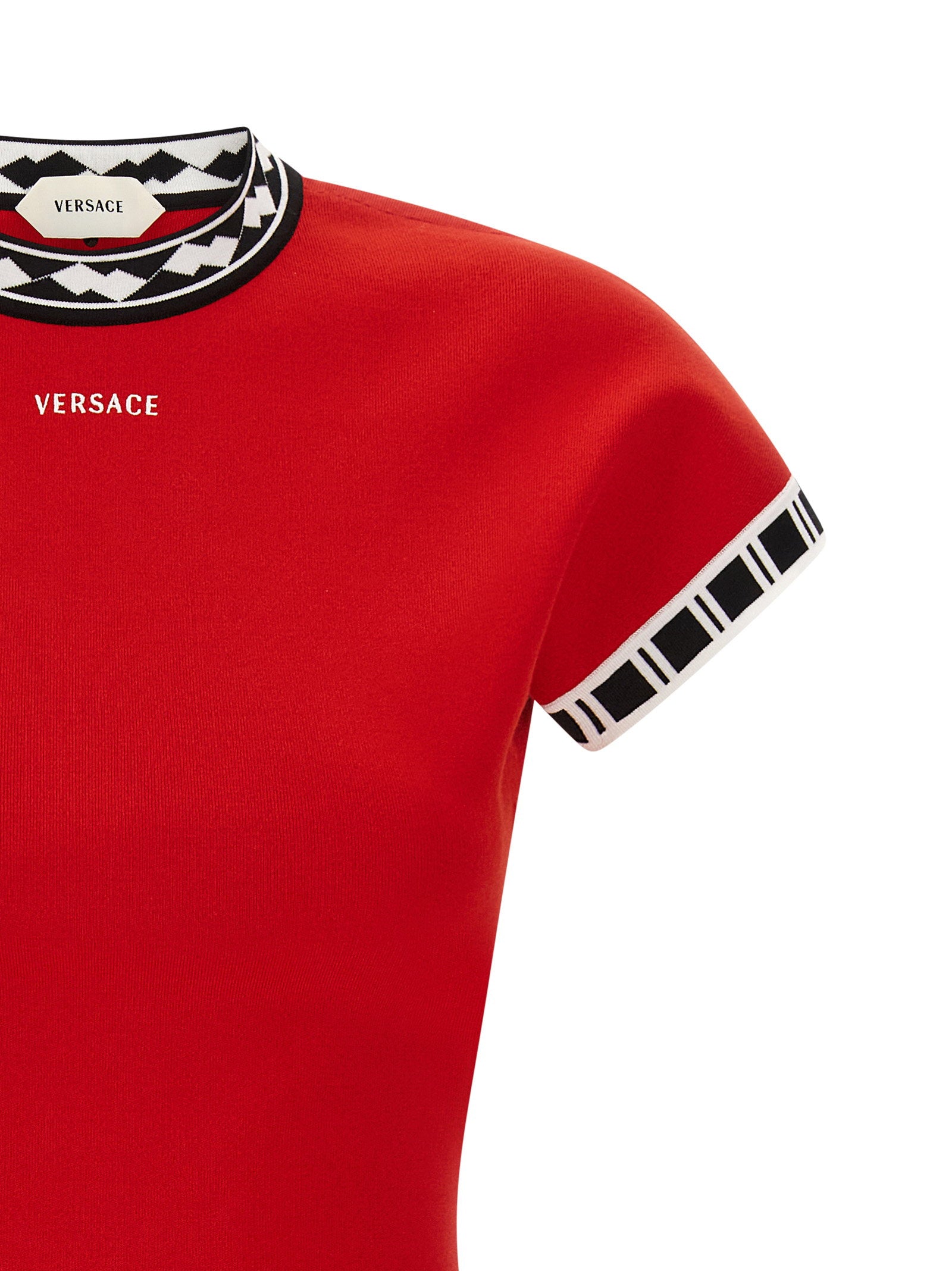 Versace Logo Dress Red