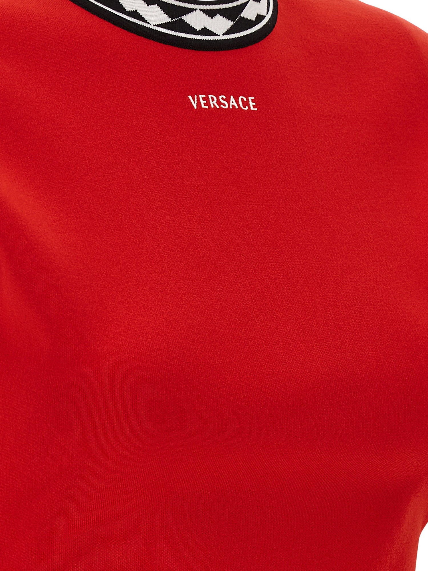 Versace Logo Dress Red