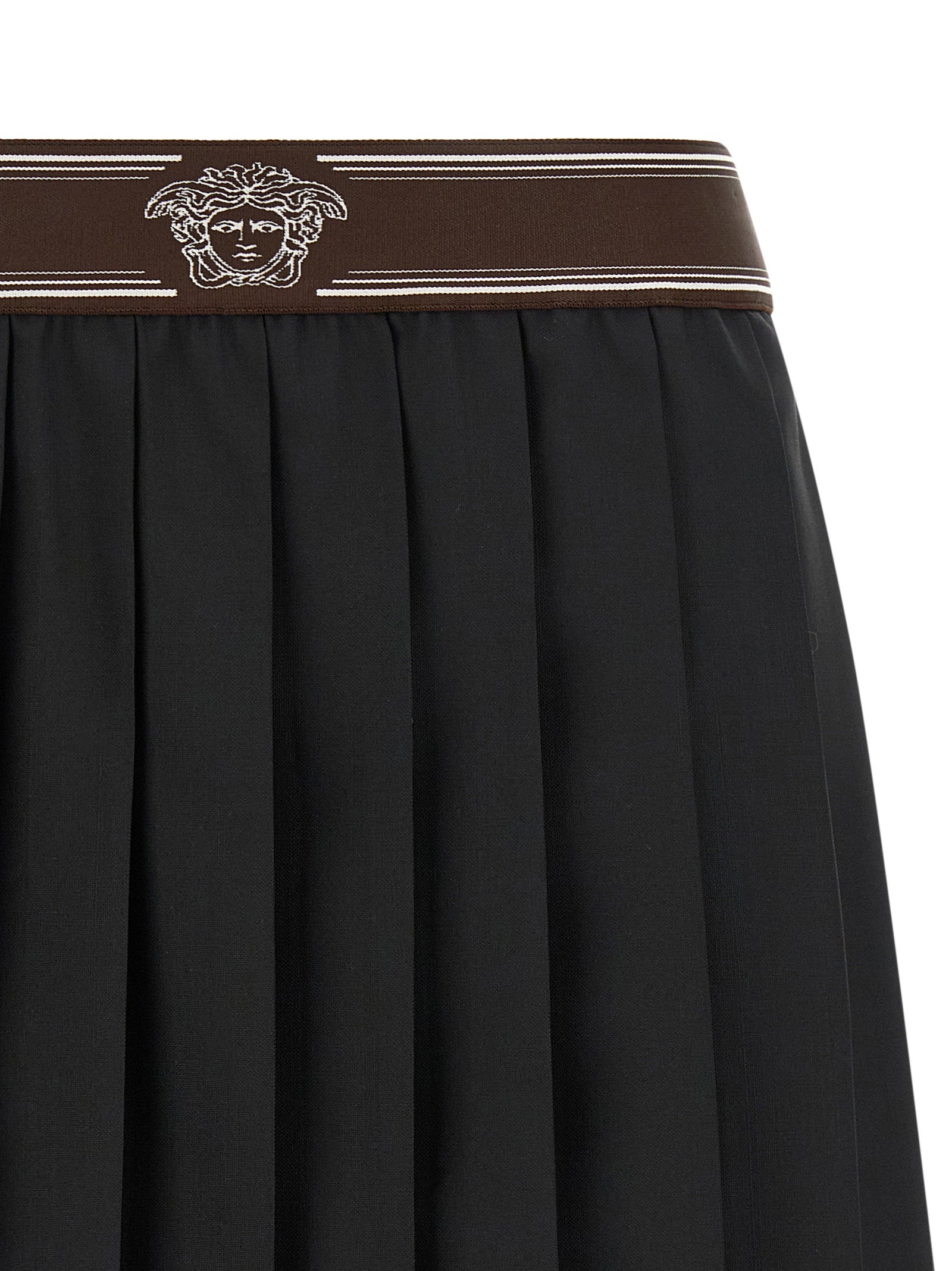 Versace Pleated Skirt Black