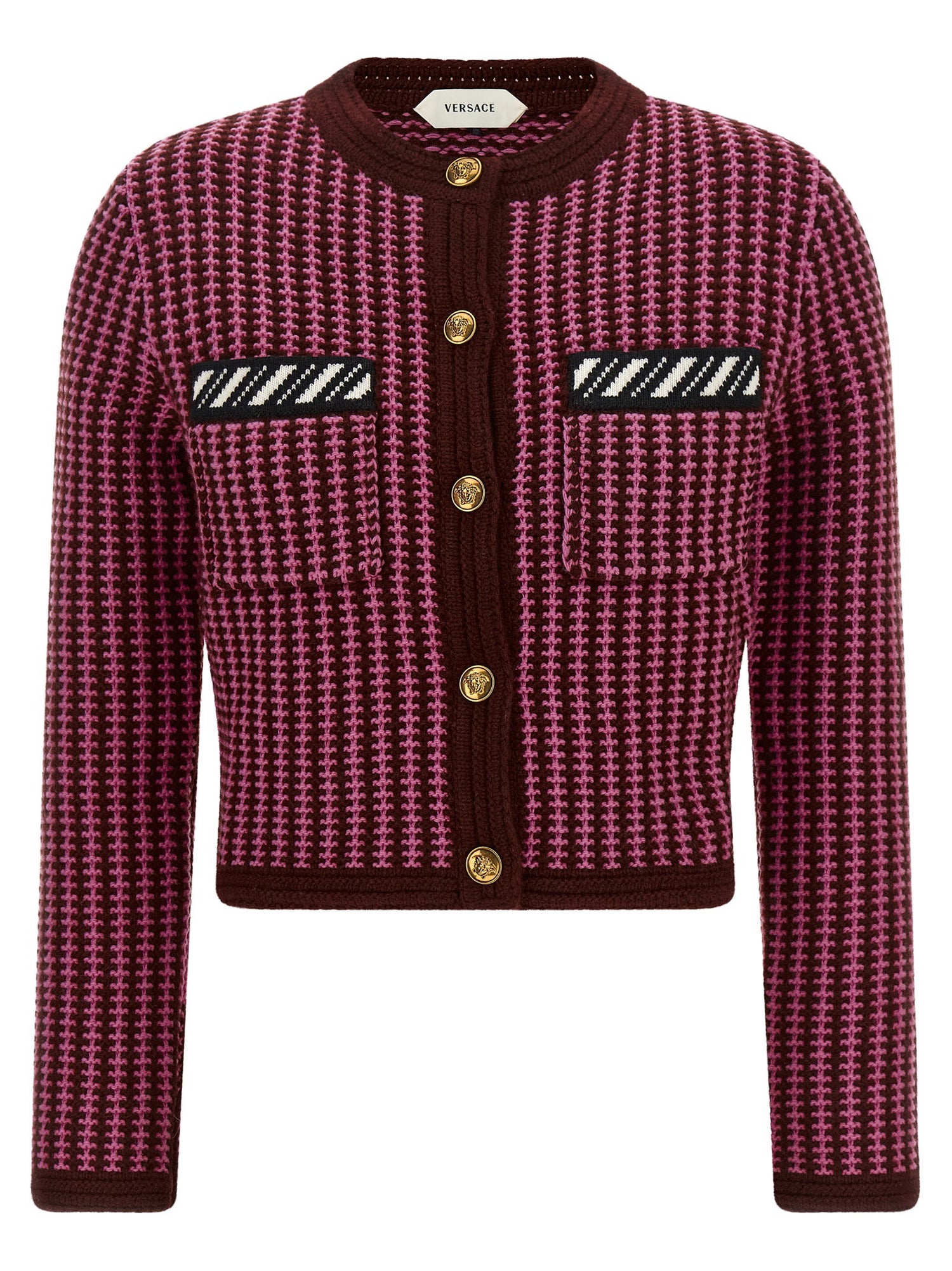 Versace Crochet Cardigan Pink