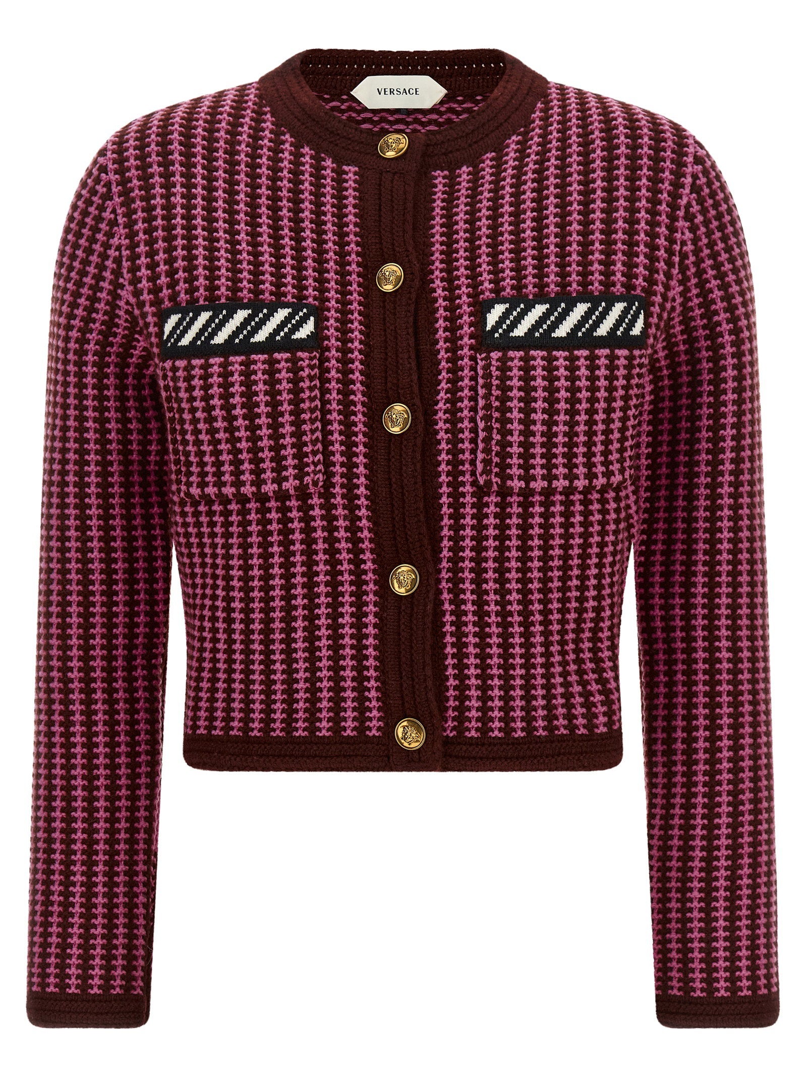Versace Crochet Cardigan Pink