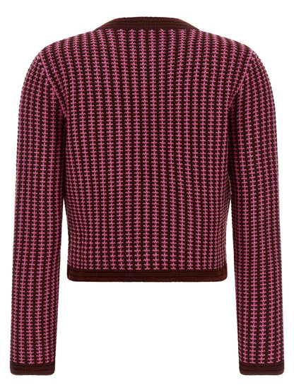 Versace Crochet Cardigan Pink
