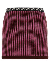 Versace Crochet Knit Skirt Pink