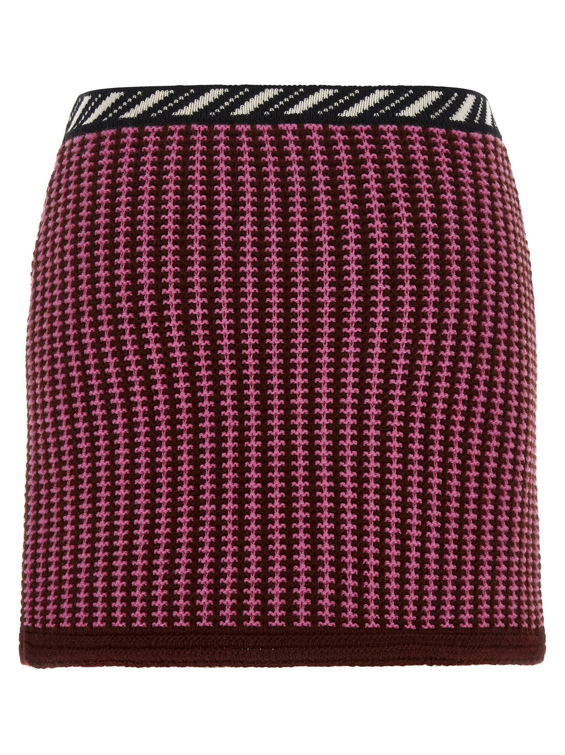 Versace Crochet Knit Skirt Pink
