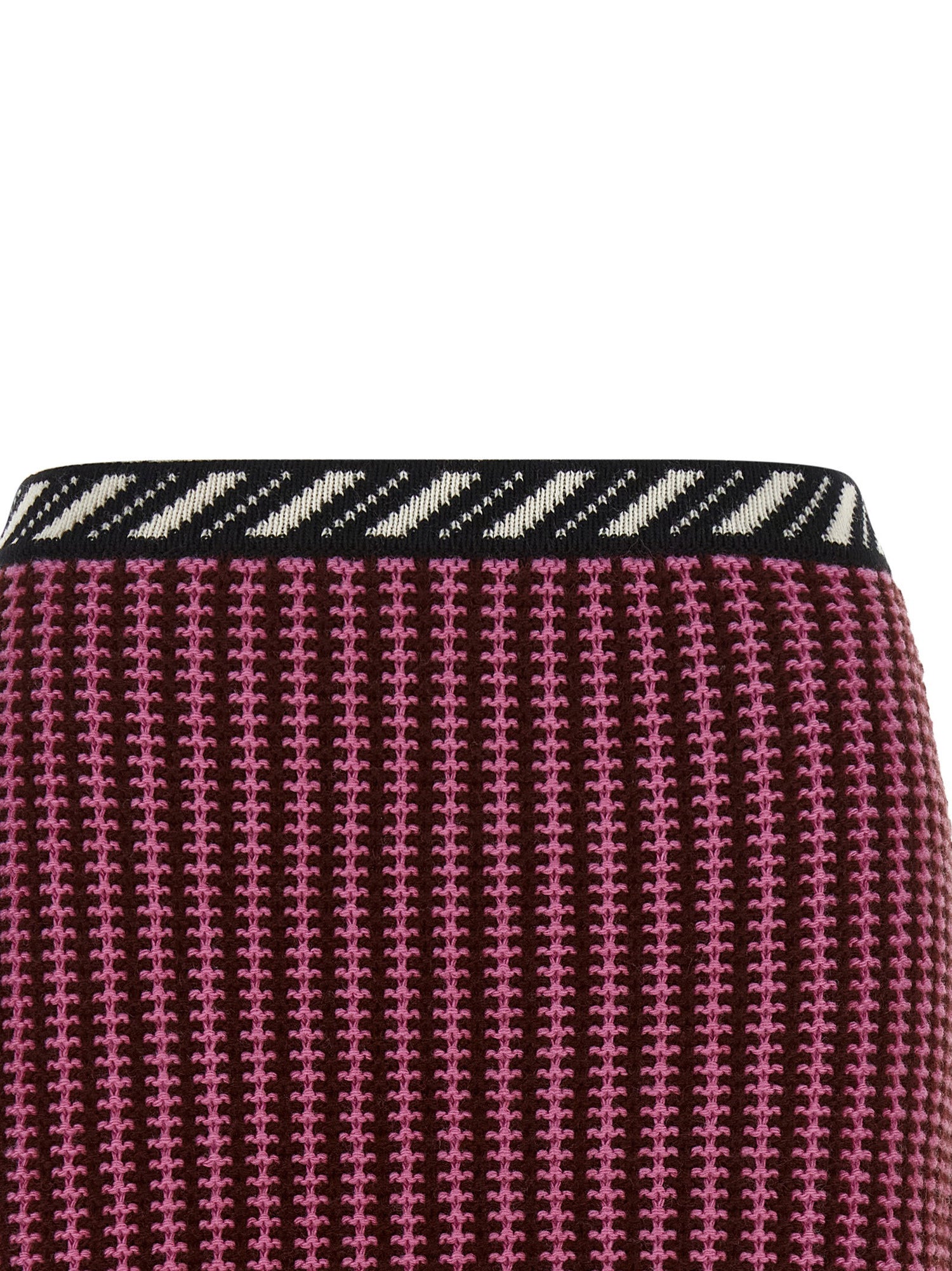 Versace Crochet Knit Skirt Pink
