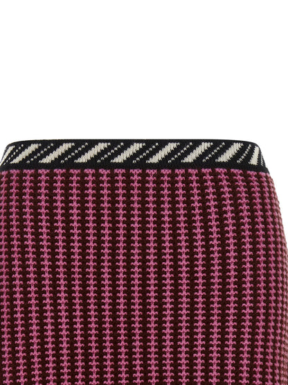 Versace Crochet Knit Skirt Pink