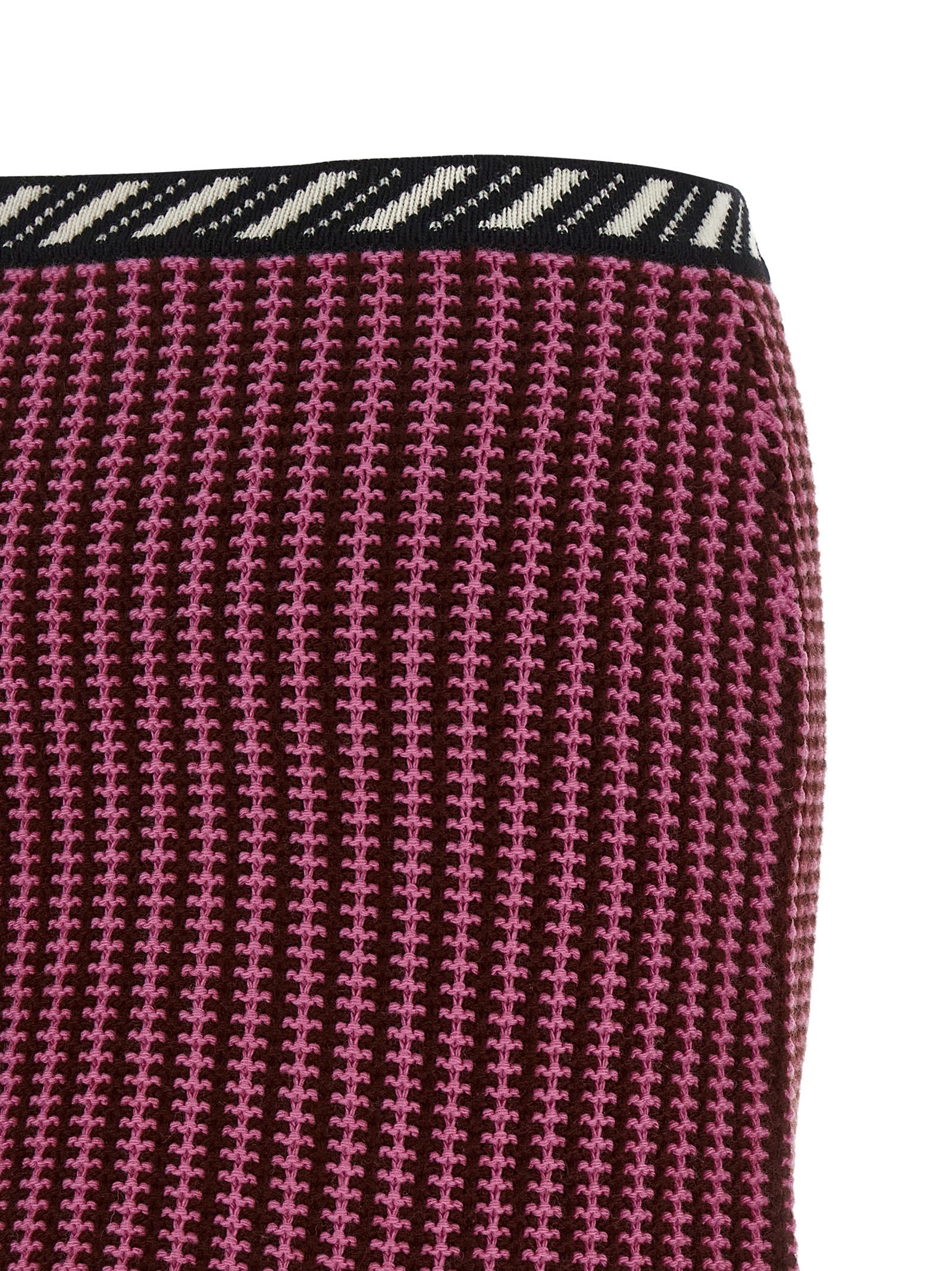 Versace Crochet Knit Skirt Pink