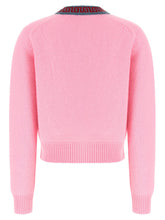 Versace Wool And Cashmere Cardigan Pink