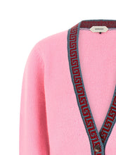Versace Wool And Cashmere Cardigan Pink