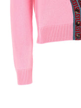 Versace Wool And Cashmere Cardigan Pink