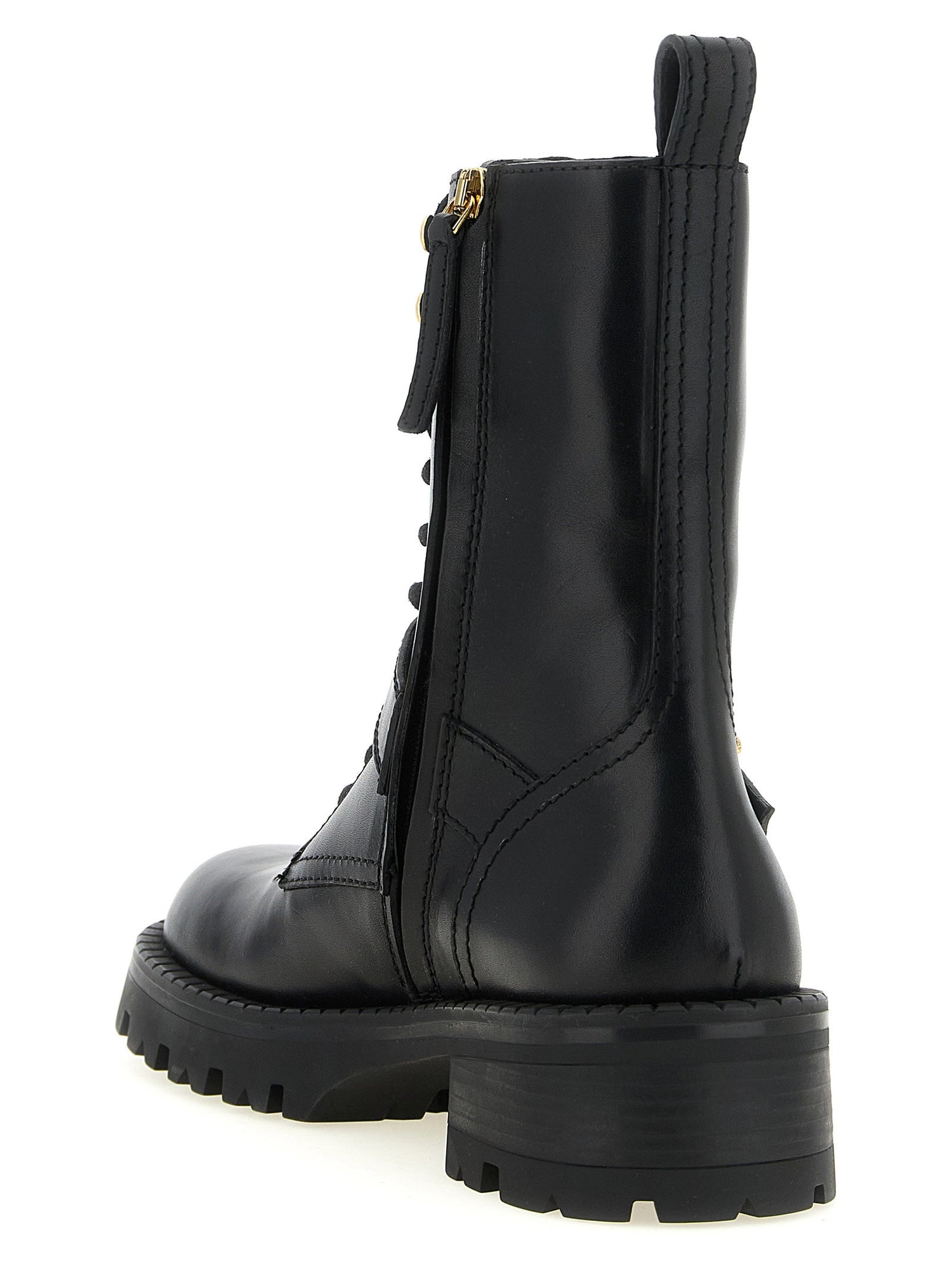 Versace Ankle Boots With Buckle Black
