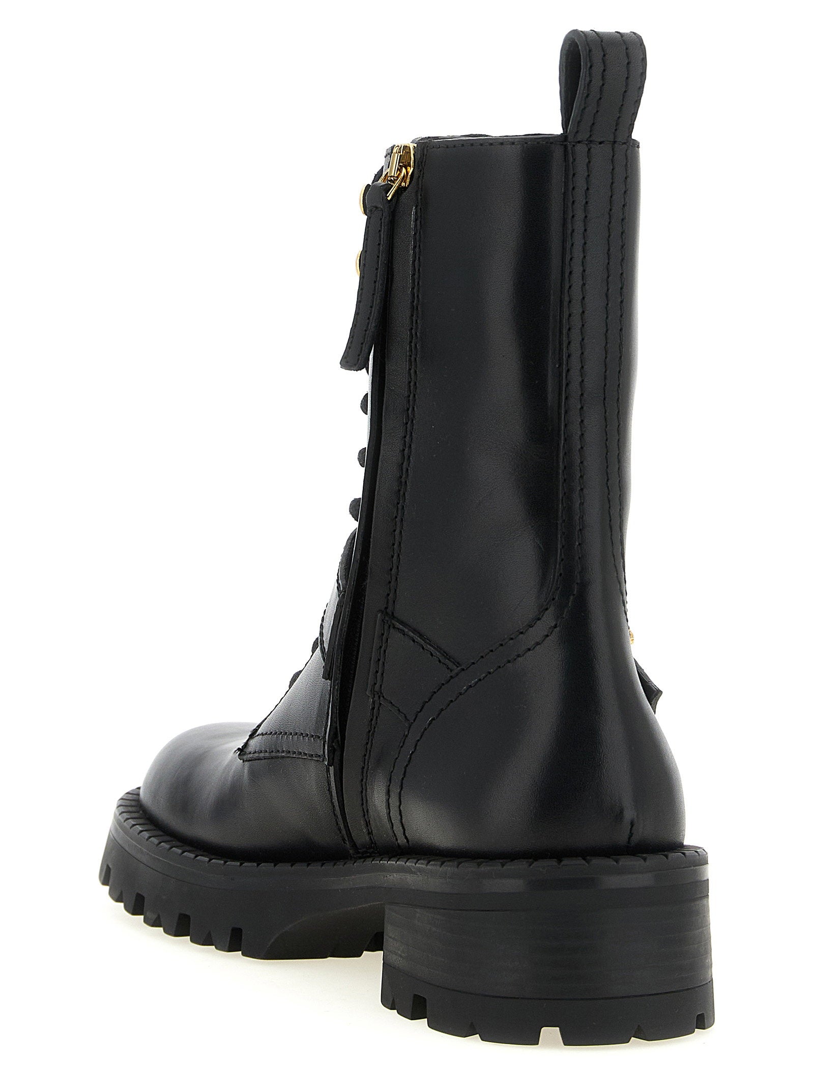 Versace Ankle Boots With Buckle Black