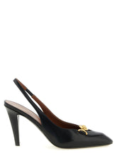Versace La Medusa Leather Slingbacks Black