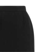 Versace Grain De Poudre Wool Skirt Black