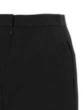Versace Grain De Poudre Wool Skirt Black