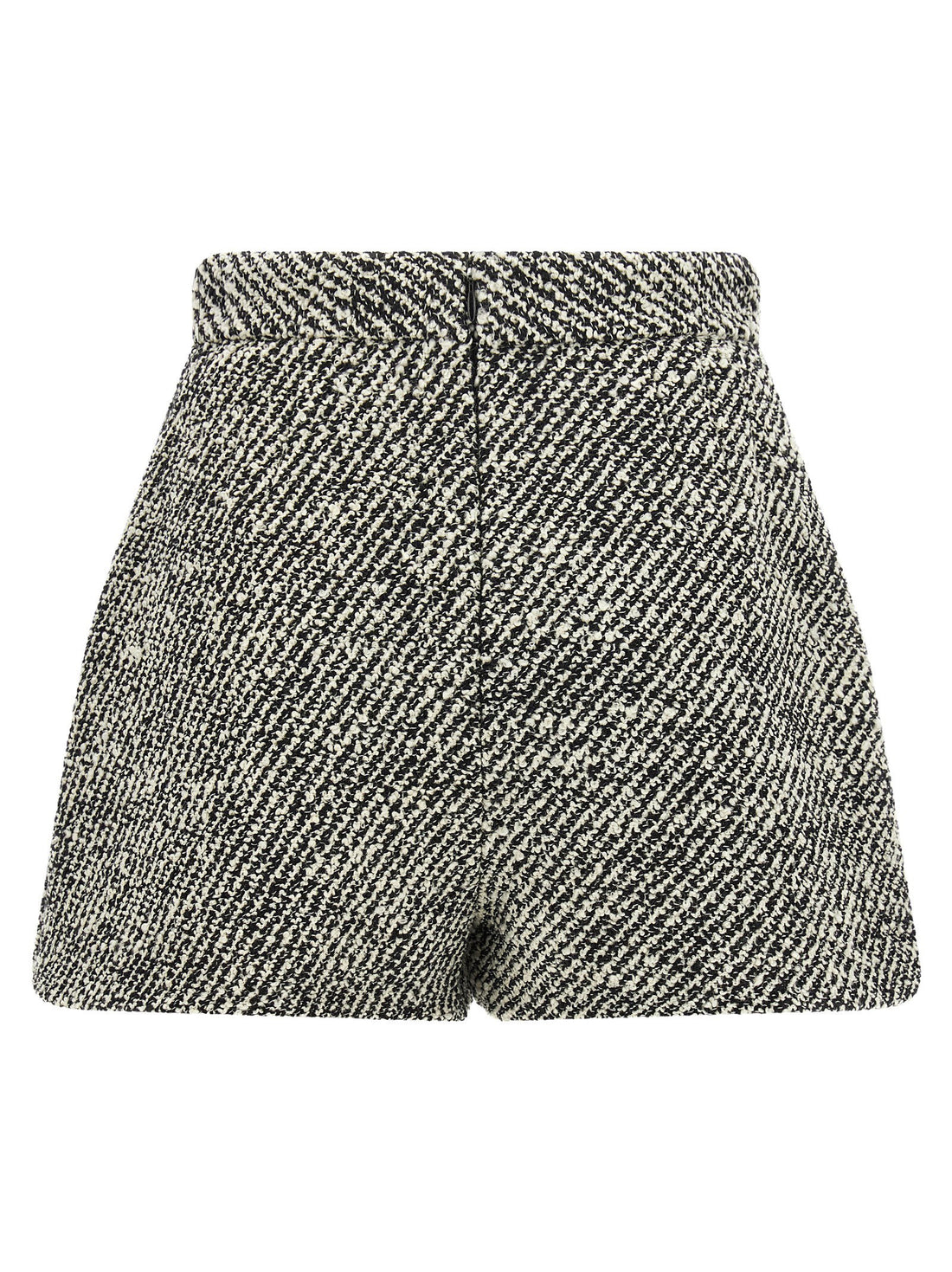 Versace Bouclé Wool Shorts White/black