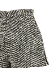 Versace Bouclé Wool Shorts White/black