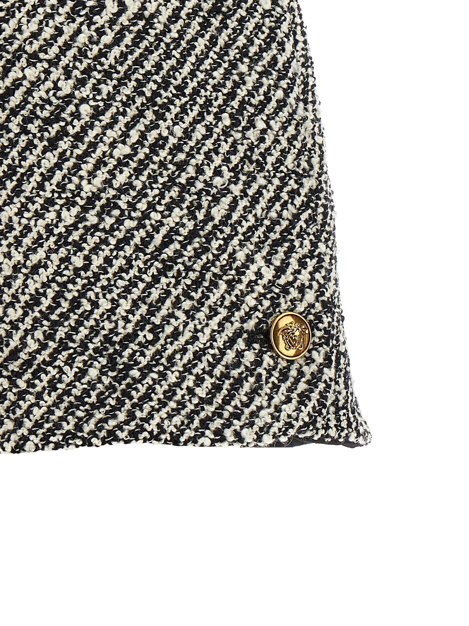 Versace Bouclé Wool Shorts White/black