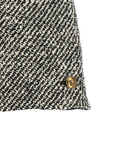 Versace Bouclé Wool Shorts White/black