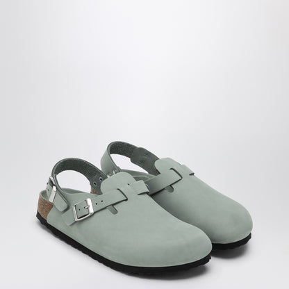 Birkenstock Sage Green Suede Tokyo Slippers with Anatomical Footbed green