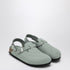 Birkenstock Sage Green Suede Tokyo Slippers with Anatomical Footbed green