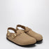 Birkenstock Sand Suede Tokyo Buckle Strap Slippers Beige
