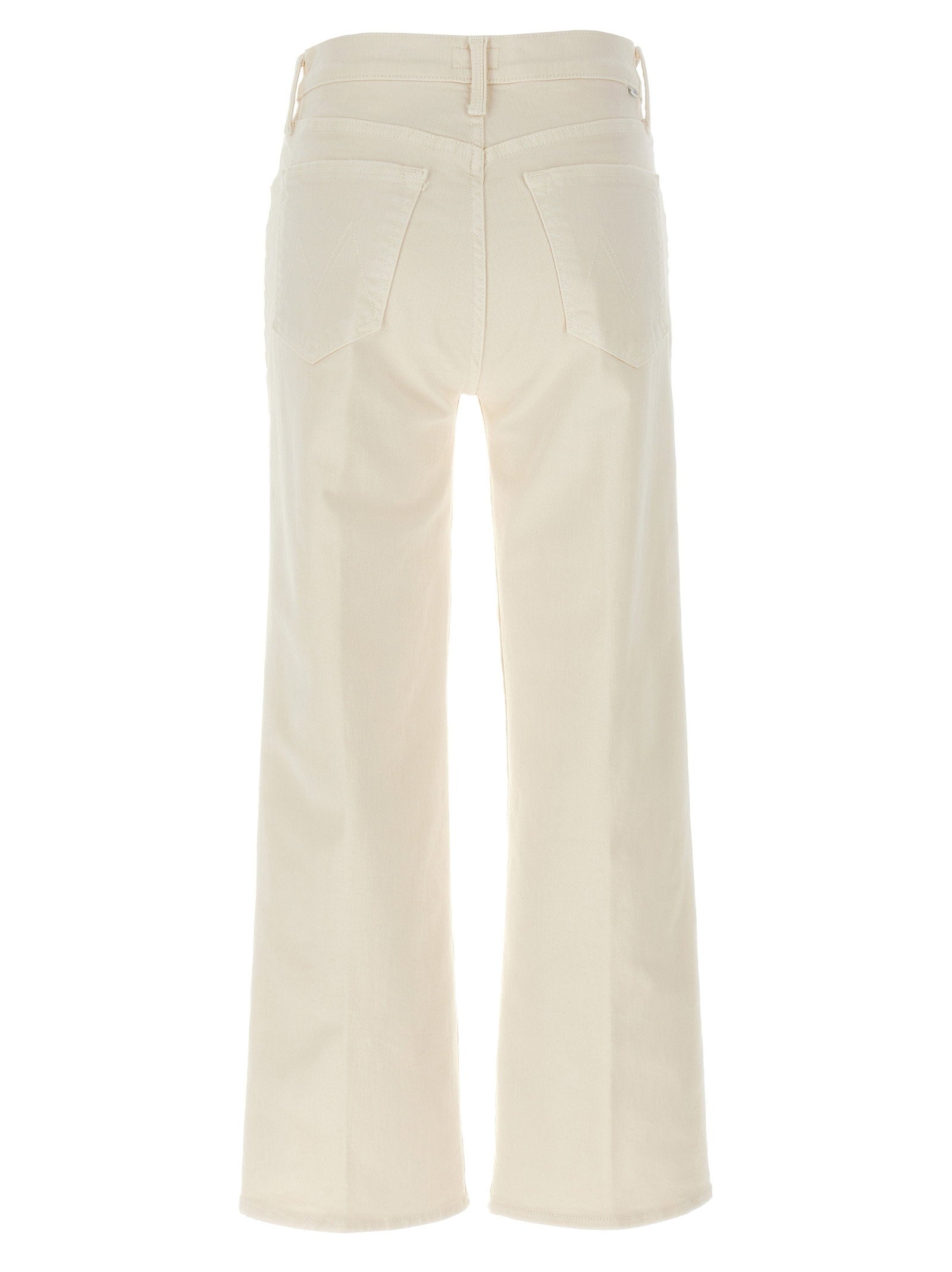 Mother The Rambler Zip Ankle Jeans White