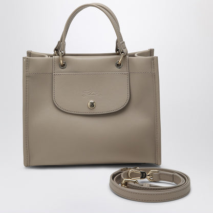 Longchamp Clay Leather Small Tote Bag Grey