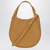 Longchamp Small Le Foulonné Leather Shopping Bag Nutmeg Brown