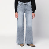 Mother The Ditcher Roller Sneak Palazzo Jeans Grey