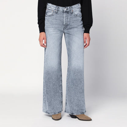 Mother The Ditcher Roller Sneak Palazzo Jeans Grey