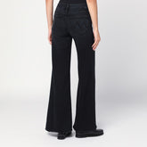 Mother The Roller Sneak Flared Stretch-Denim Jeans Black