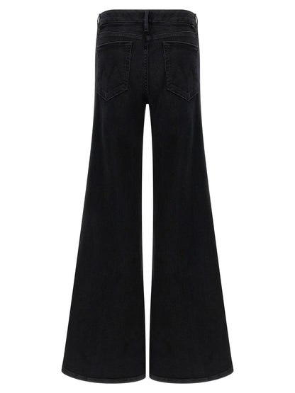 Mother The Roller Sneak Jeans Black  