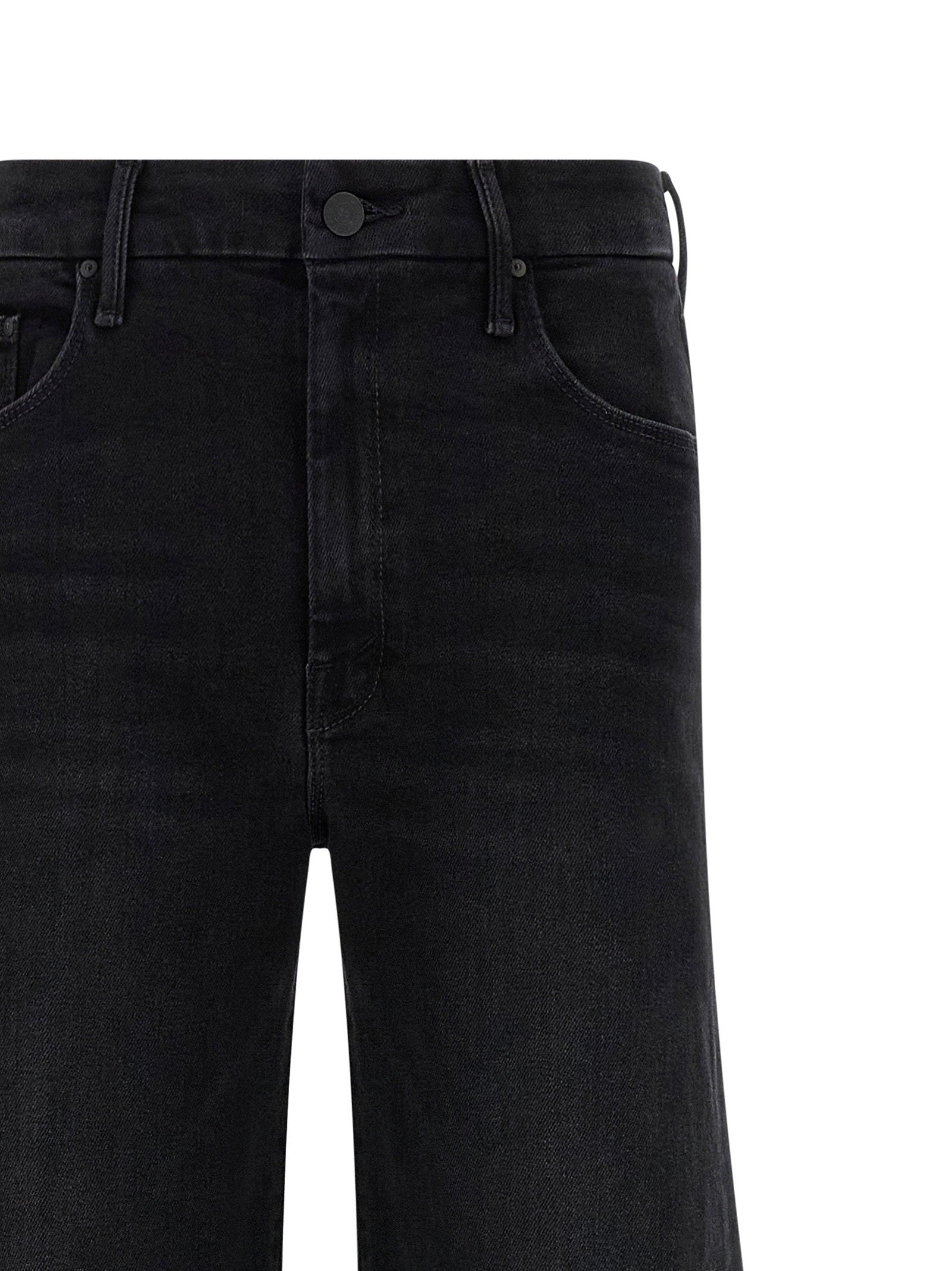 Mother The Roller Sneak Jeans Black  