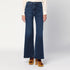 Mother The Hustler Roller Sneak Palazzo Wide-Leg Jeans Blue