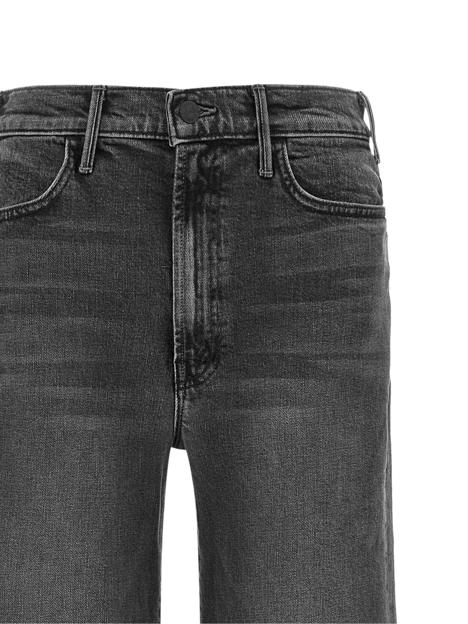 Mother The Hustler Roller Sneak Jeans Gray
