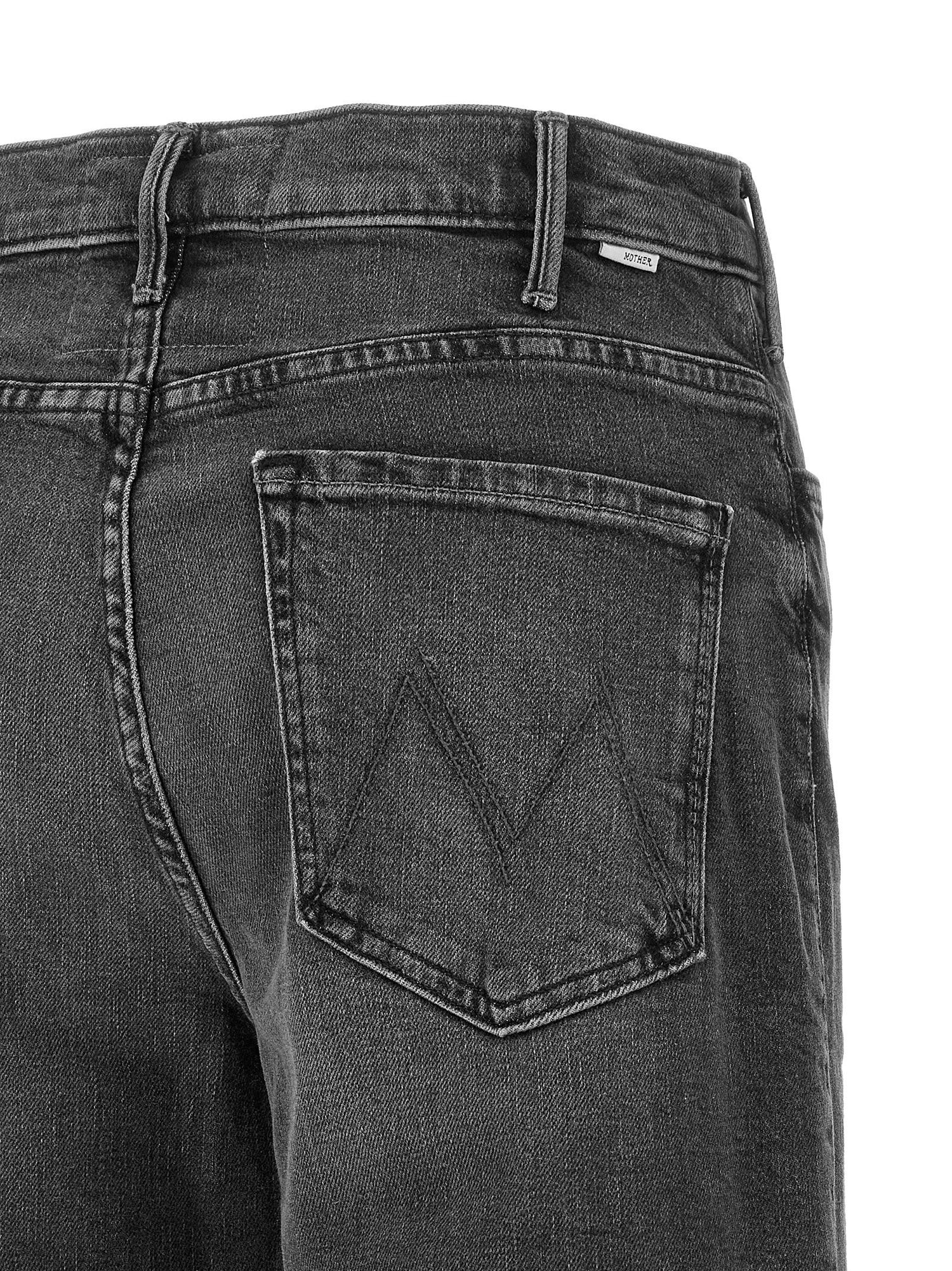 Mother The Hustler Roller Sneak Jeans Gray