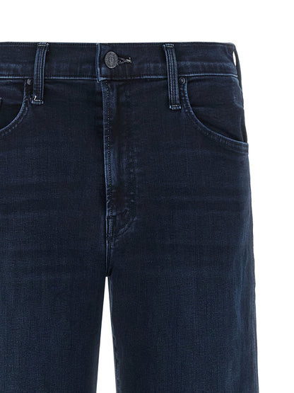Mother The Mid Rise Rambler Zip Ankle Jeans Blue