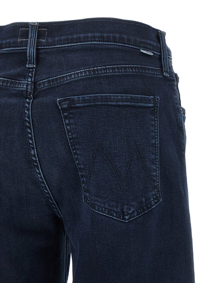 Mother The Mid Rise Rambler Zip Ankle Jeans Blue