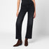 Mother Faded Black Wide-Leg Zip Jeans Black