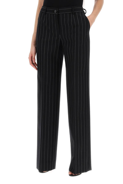 striped flare leg pants