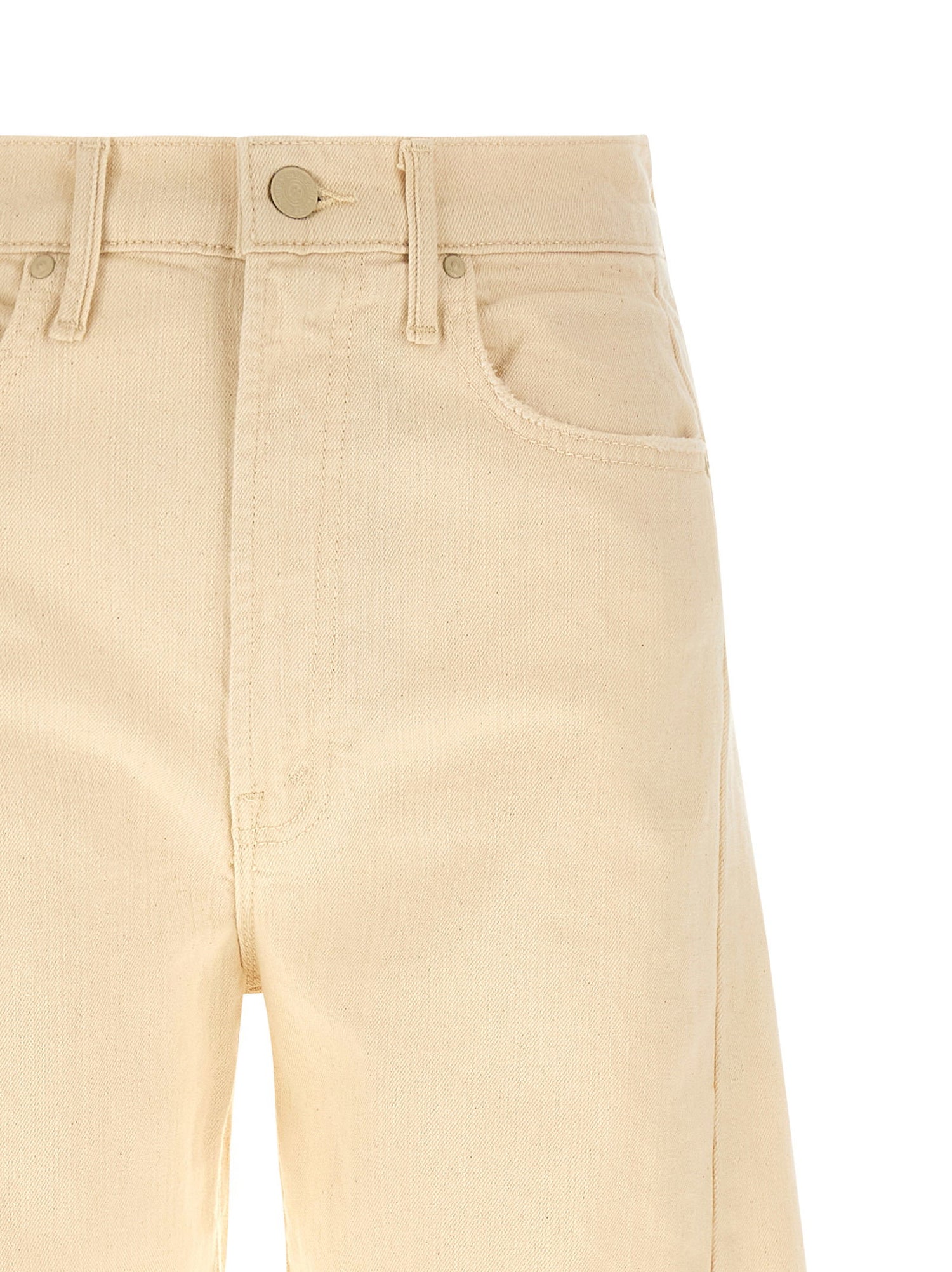 Mother Half Pipe Ankle Jeans Beige