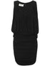 Saint Laurent Sleeveless Draped Mini Dress Black