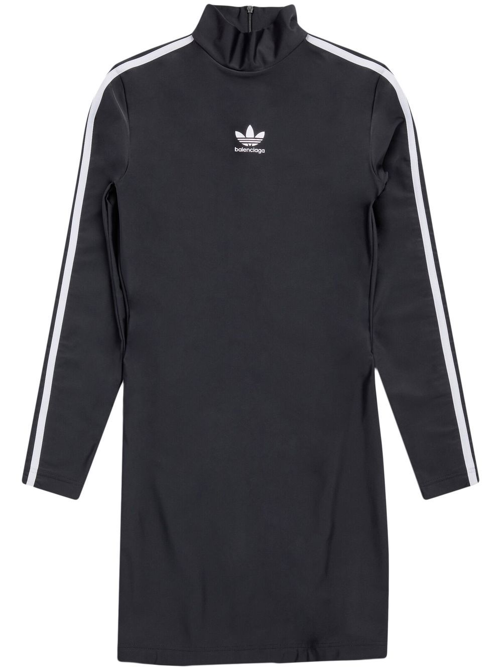 Adidas X Balenciaga Logo-Embroidered Stretch Mini Dress Black