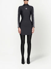 Adidas X Balenciaga Logo-Embroidered Stretch Mini Dress Black