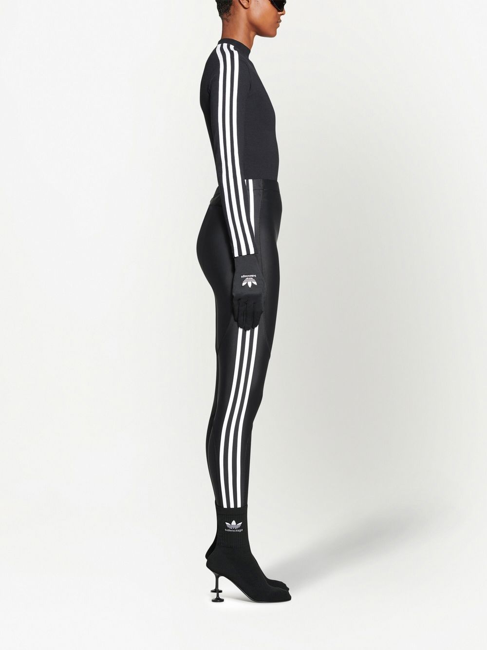Adidas X Balenciaga High-Waisted Slim Athletic Leggings Black