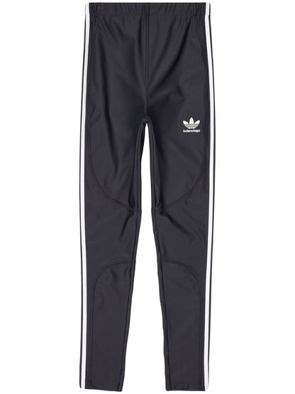 Adidas X Balenciaga High-Waisted Slim Athletic Leggings Black
