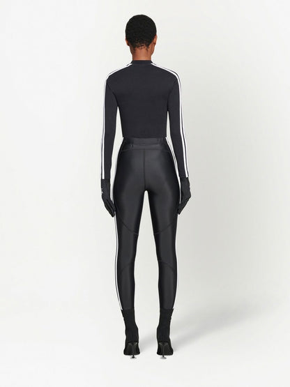 Adidas X Balenciaga High-Waisted Slim Athletic Leggings Black