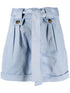 Woolrich Stretch cotton twill shorts Light Blue