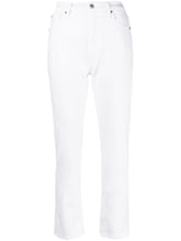 Seven Cropped Slim-Fit White Jeans White